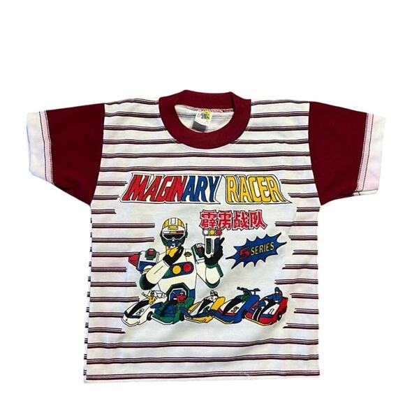 Y2K Imaginary Speed Racer Graphic Short Sleeve Tee Cartoon Red/White Kids 6 - Picture 1 of 4